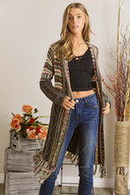 Load image into Gallery viewer, Aztec Fringe Cardigan
