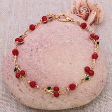 Load image into Gallery viewer, Cherry Bowl Gold Link Bracelet