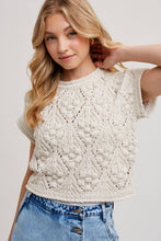 Load image into Gallery viewer, Short Sleeve Knit Sweater