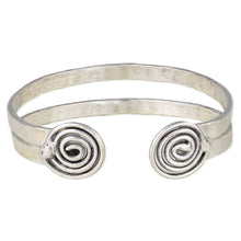 Load image into Gallery viewer, Textured Spiral Ends Cuff Bracelet