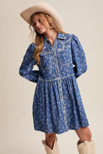 Load image into Gallery viewer, Embroidered Western Shirt Dress