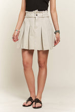 Load image into Gallery viewer, RAW EDGE WAIST WASHED DENIM MINI SKIRT