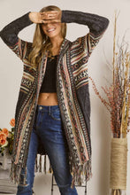 Load image into Gallery viewer, Aztec Fringe Cardigan