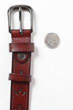 Load image into Gallery viewer, Leather Belt with Petal Design