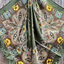 Load image into Gallery viewer, Olive Tone Paisley Wild Rag