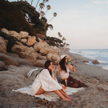 Load image into Gallery viewer, "Dolce Vita" Floral Glass Beads with Gold Accents Hair Tie Bracelets