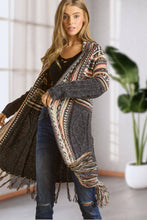 Load image into Gallery viewer, Aztec Fringe Cardigan