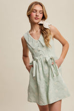 Load image into Gallery viewer, Gingham Floral Mini Dress