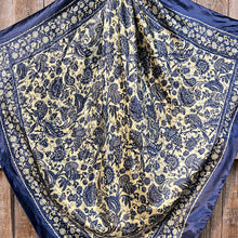 Load image into Gallery viewer, Royal Blue & Cream Paisley Wild Rag