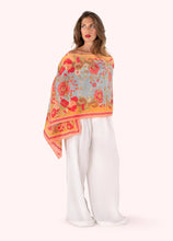 Load image into Gallery viewer, Cotton Scarf - Paisley Poppies: Blue