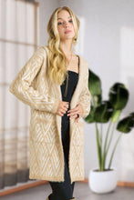 Load image into Gallery viewer, Hooded Chevron Pattern Cardigan