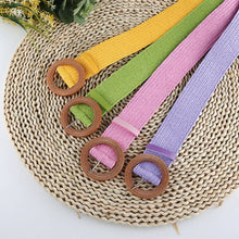 Load image into Gallery viewer, Vintage Braided Round Buckle Belt