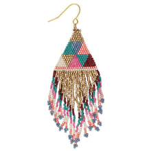 Load image into Gallery viewer, Luxury Fringe Woven Triangles Beaded Earrings