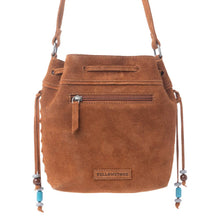 Load image into Gallery viewer, Yellowstone Sundown Ember Suede Leather Bucket Bag