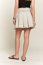 Load image into Gallery viewer, RAW EDGE WAIST WASHED DENIM MINI SKIRT