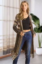 Load image into Gallery viewer, Aztec Fringe Cardigan
