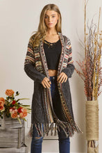 Load image into Gallery viewer, Aztec Fringe Cardigan