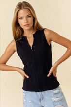 Load image into Gallery viewer, V-Neck Zipper Tank