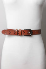 Load image into Gallery viewer, Leather Belt with Petal Design