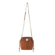Load image into Gallery viewer, Yellowstone Sundown Ember Suede Leather Bucket Bag
