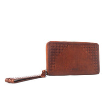 Load image into Gallery viewer, Myra Zidana Elko Braided Veg Tanned Leather Wallet in Auburn Glow