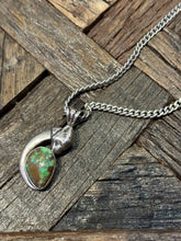 Load image into Gallery viewer, Vintage Green Copper Turquoise Pendant
