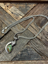 Load image into Gallery viewer, Vintage Green Copper Turquoise Pendant