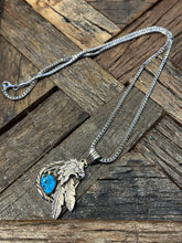 Load image into Gallery viewer, Vintage Navajo Eagle Turquoise Necklace