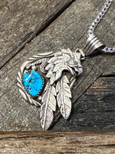 Load image into Gallery viewer, Vintage Navajo Eagle Turquoise Necklace