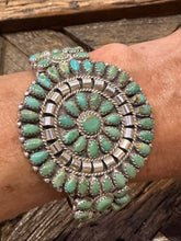Load image into Gallery viewer, Vintage Turquoise Petit Point Cuff