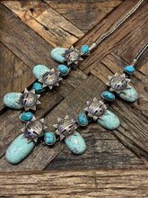 Load image into Gallery viewer, Vintage Turquoise Zuni Sun face Necklace