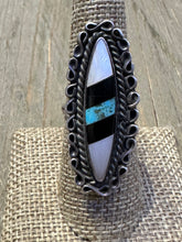 Load image into Gallery viewer, Vintage Zuni Inlay Ring