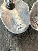 Load image into Gallery viewer, Old Pawn sterling silver Malachite earrings