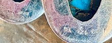 Load image into Gallery viewer, Vintage Turquoise and Shell Composite Teardrop Earrings