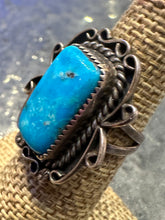 Load image into Gallery viewer, Vintage Square Cut Turquoise Ring