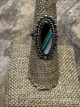 Load image into Gallery viewer, Vintage Sterling Zuni Inlay Ring