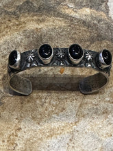 Load image into Gallery viewer, Vintage Sterling Navajo Black Onyx Cuff