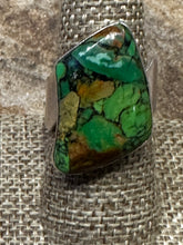 Load image into Gallery viewer, Sterling Silver Green Turquoise Ring