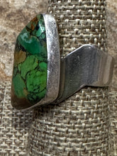 Load image into Gallery viewer, Sterling Silver Green Turquoise Ring