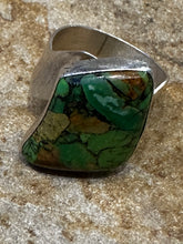 Load image into Gallery viewer, Sterling Silver Green Turquoise Ring