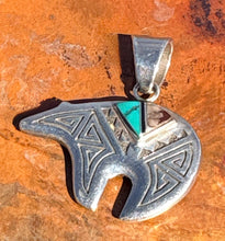Load image into Gallery viewer, Zuni Multi-Stone Inlay Bear Pendant