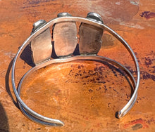 Load image into Gallery viewer, Vintage Mother of Pearl Sterling Silver Cuff