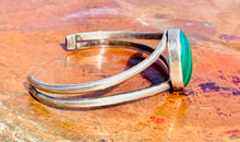 Load image into Gallery viewer, Vintage Malachite Sterling Silver Cuff