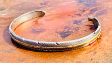 Load image into Gallery viewer, Vintage H. Made Sterling Silver Feather Cuff