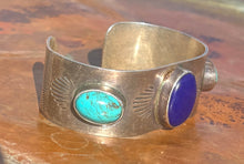 Load image into Gallery viewer, Vintage Turquoise & Lapis Cuff