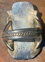 Load image into Gallery viewer, Vintage Sterling Silver Turquoise & Spiny Oyster Ring