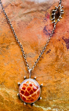 Load image into Gallery viewer, Sterling Silver Fire Agate Necklace