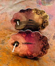 Load image into Gallery viewer, Sterling Silver Amber Cabochon Earrings
