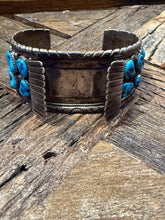 Load image into Gallery viewer, Vintage Turquoise Watch Cuff