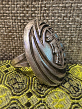 Load image into Gallery viewer, Vintage Hopi Kachina Turquoise Inlay Ring
